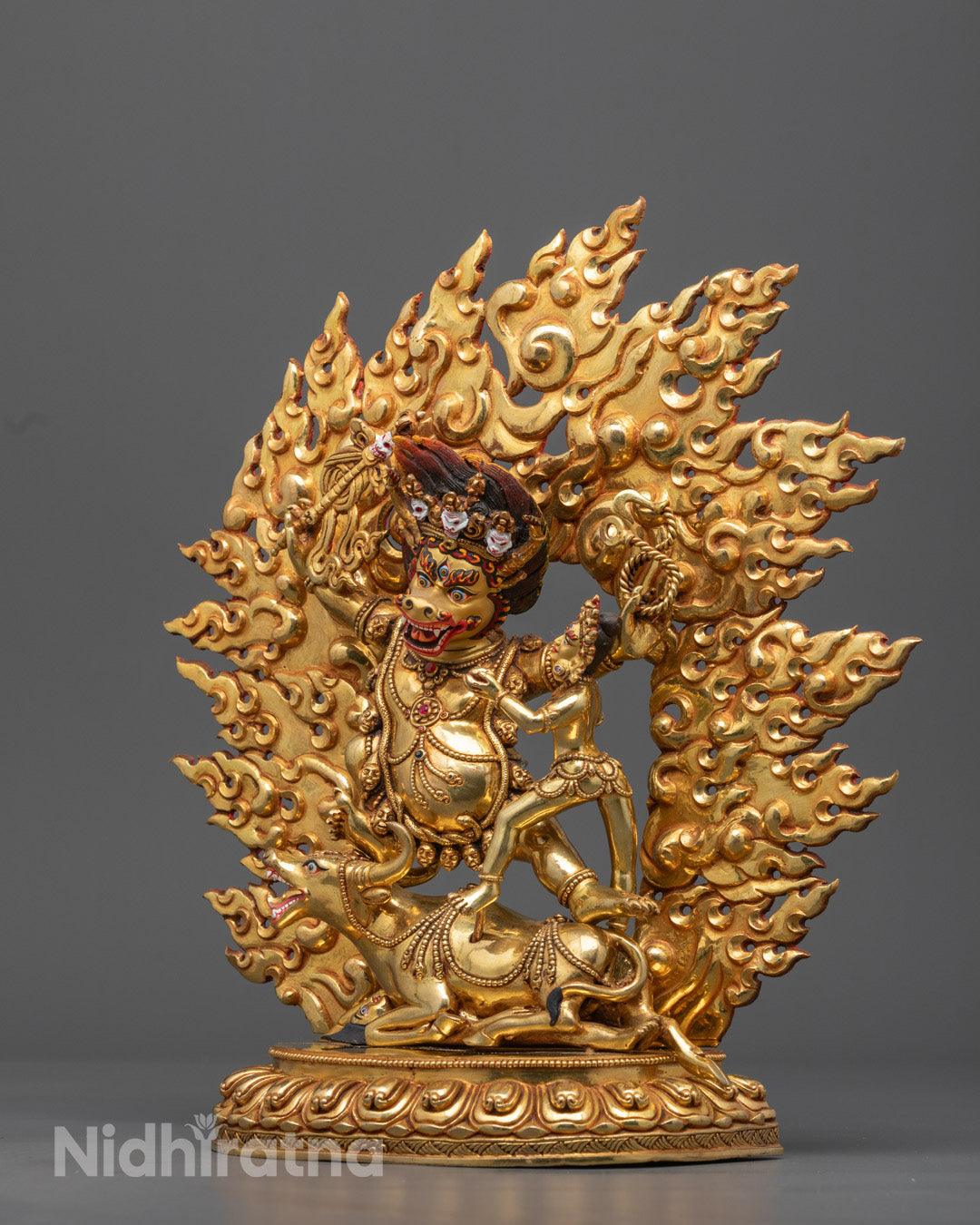 Heruka Yamantaka |  Handcarved Copper Statue