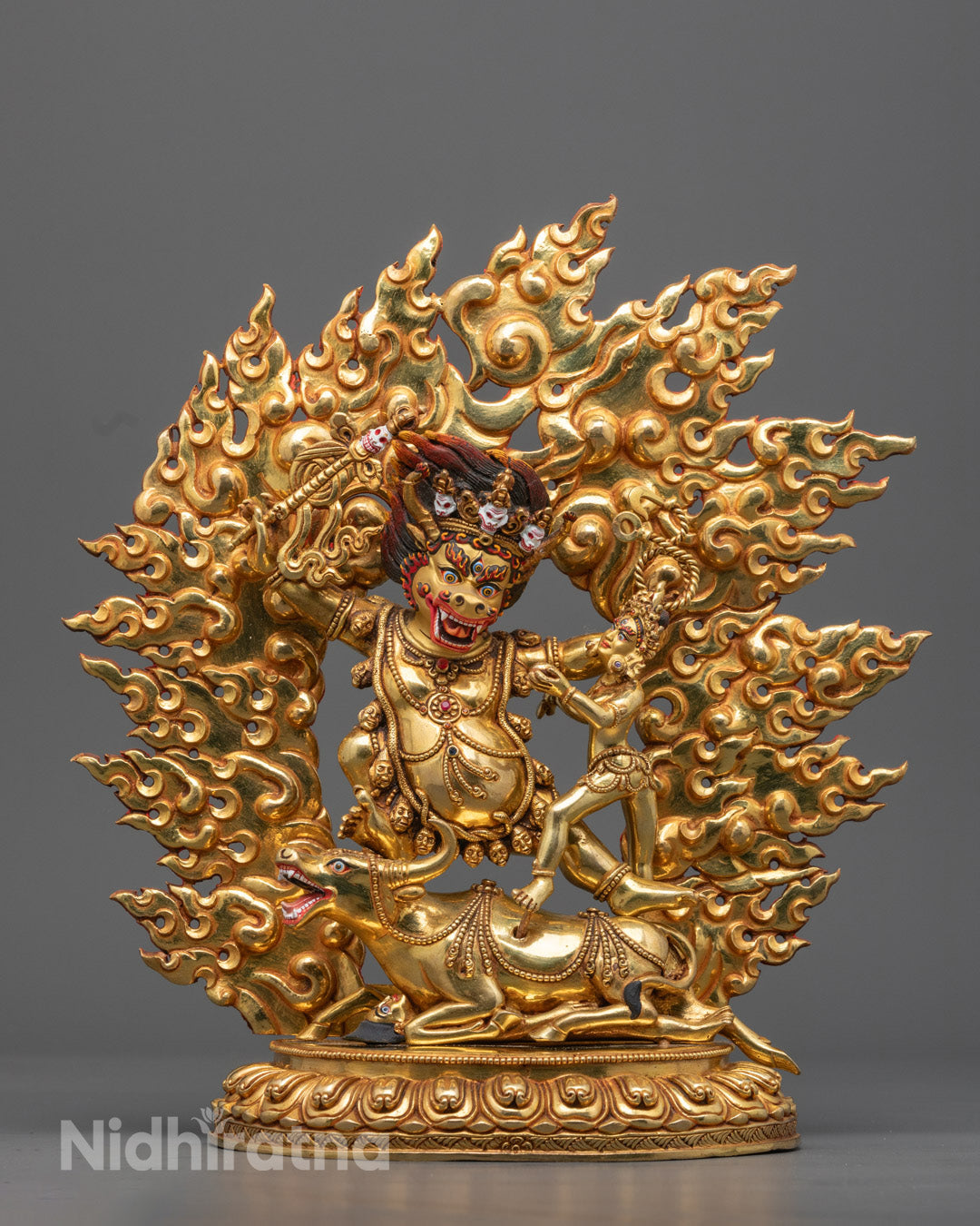Heruka Yamantaka |  Handcarved Copper Statue