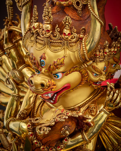 Sacred Yamantaka Statue | Tibetan Buddhist Wrathful Deity