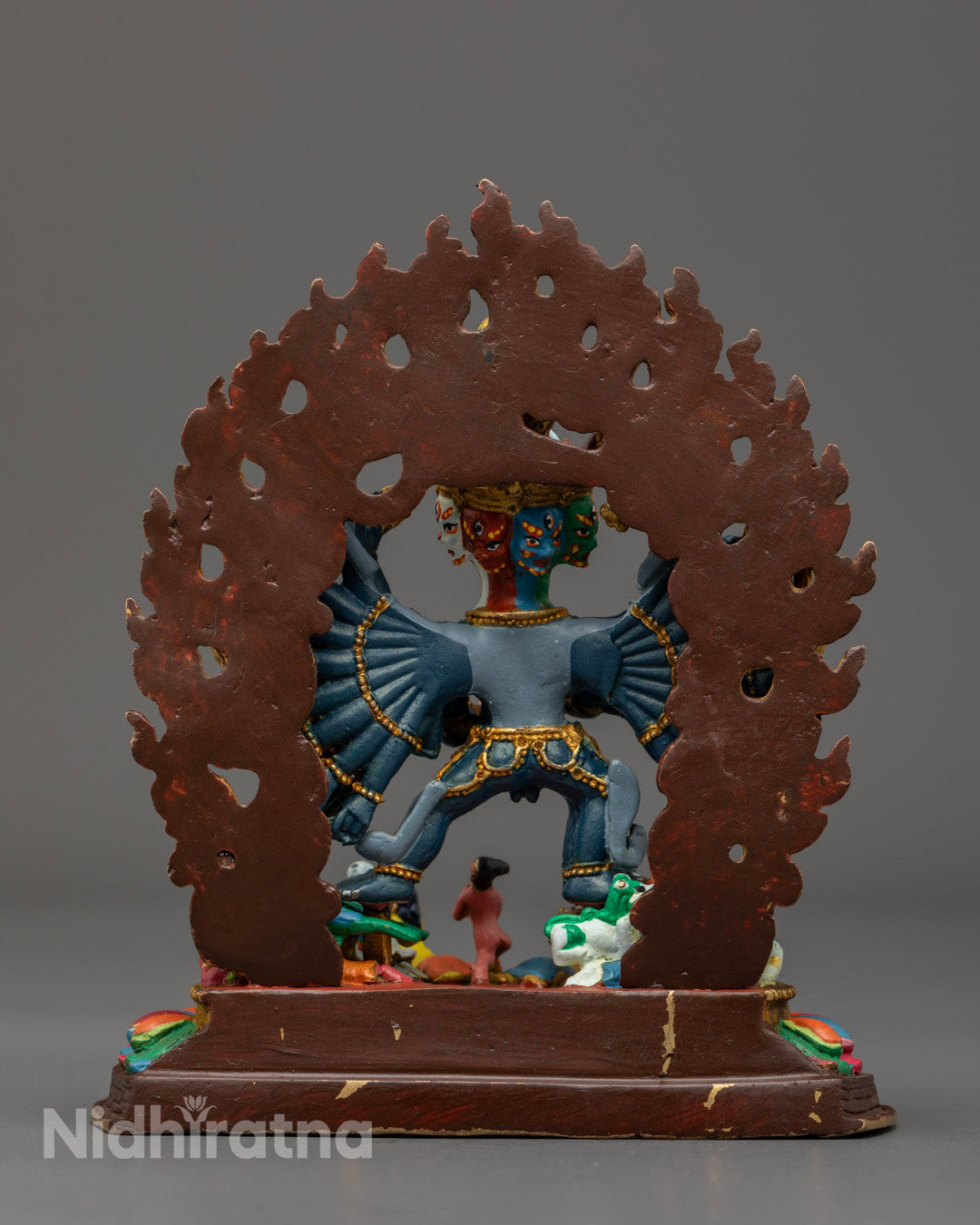 Tibetan Yamantaka Statue | Machine-Crafted Copper Art