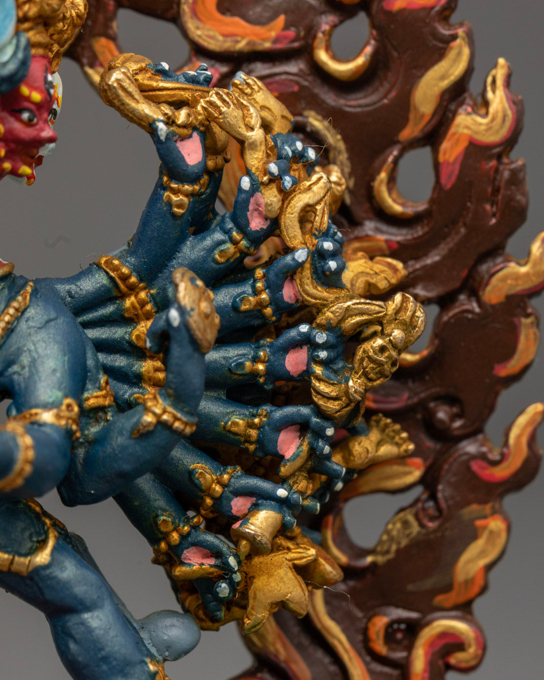 Tibetan Yamantaka Statue | Machine-Crafted Copper Art