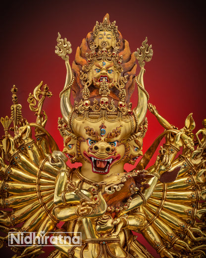 Sacred Yamantaka Statue | Tibetan Buddhist Wrathful Deity