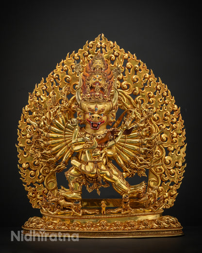 Sacred Yamantaka Statue | Tibetan Buddhist Wrathful Deity