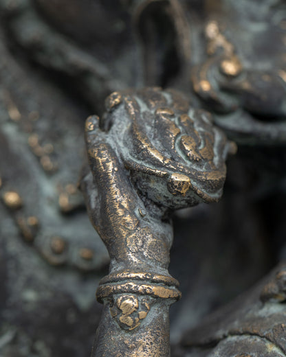 Yama Dharmaraja Yab-Yum Statue | Handcrafted Solid Bronze Figurine