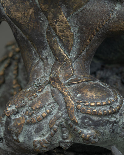 Yama Dharmaraja Yab-Yum Statue | Handcrafted Solid Bronze Figurine