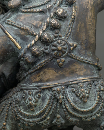 Yama Dharmaraja Yab-Yum Statue | Handcrafted Solid Bronze Figurine