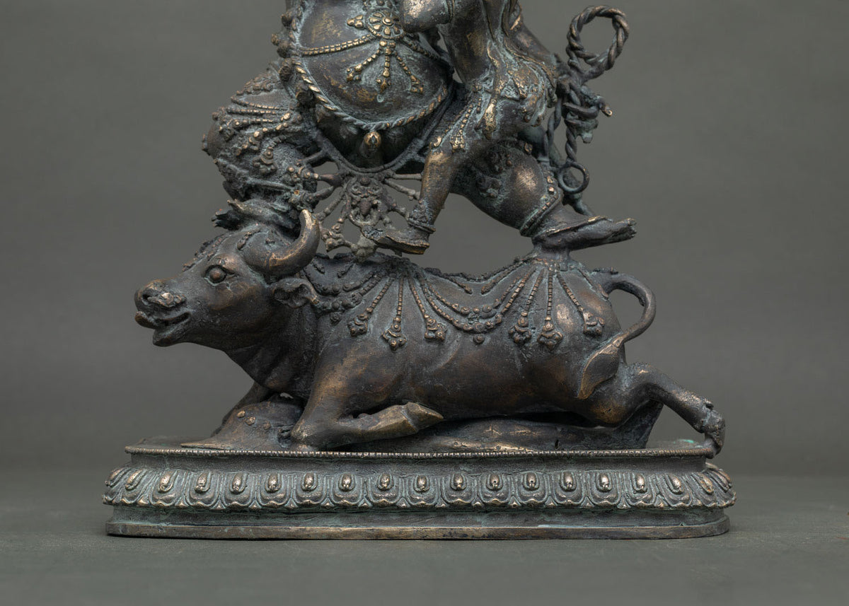 Yama Dharmaraja Yab-Yum Statue | Handcrafted Solid Bronze Figurine