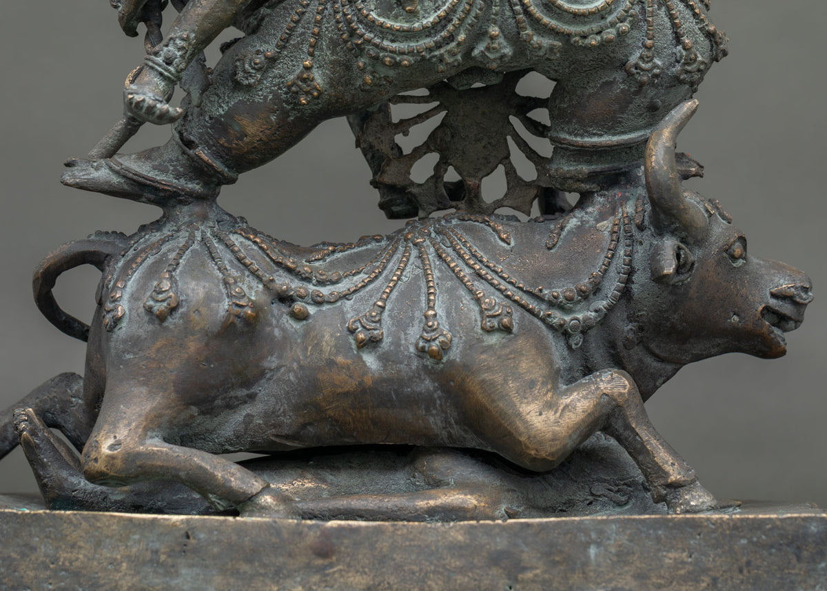 Yama Dharmaraja Yab-Yum Statue | Handcrafted Solid Bronze Figurine