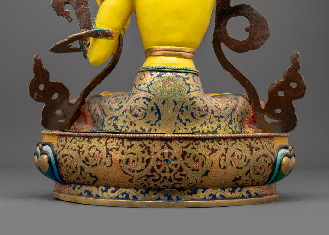 Yellow Manjushri Sculpture | Nepalese Buddhist Art