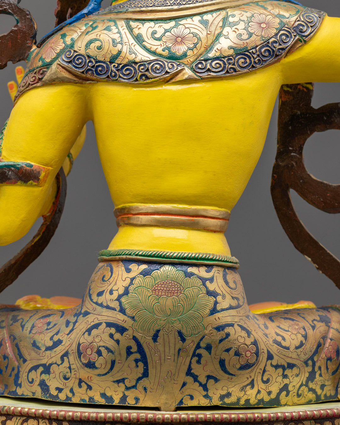 Yellow Manjushri Sculpture | Nepalese Buddhist Art