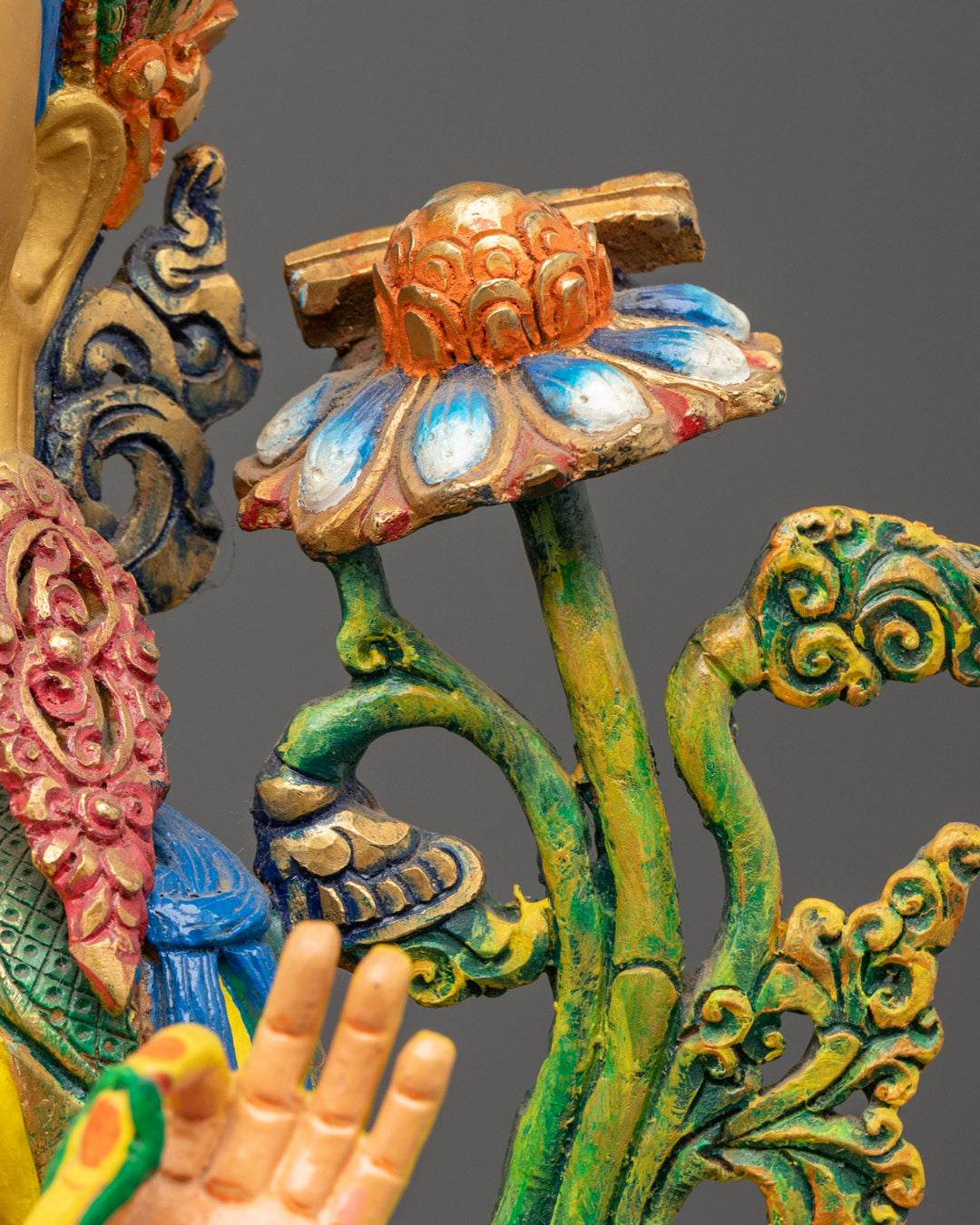 Yellow Manjushri Sculpture | Nepalese Buddhist Art