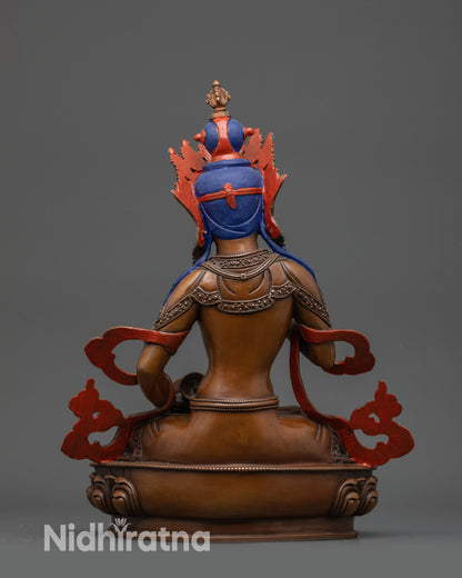 copper Vajrasattva handcrafted Buddhist statue