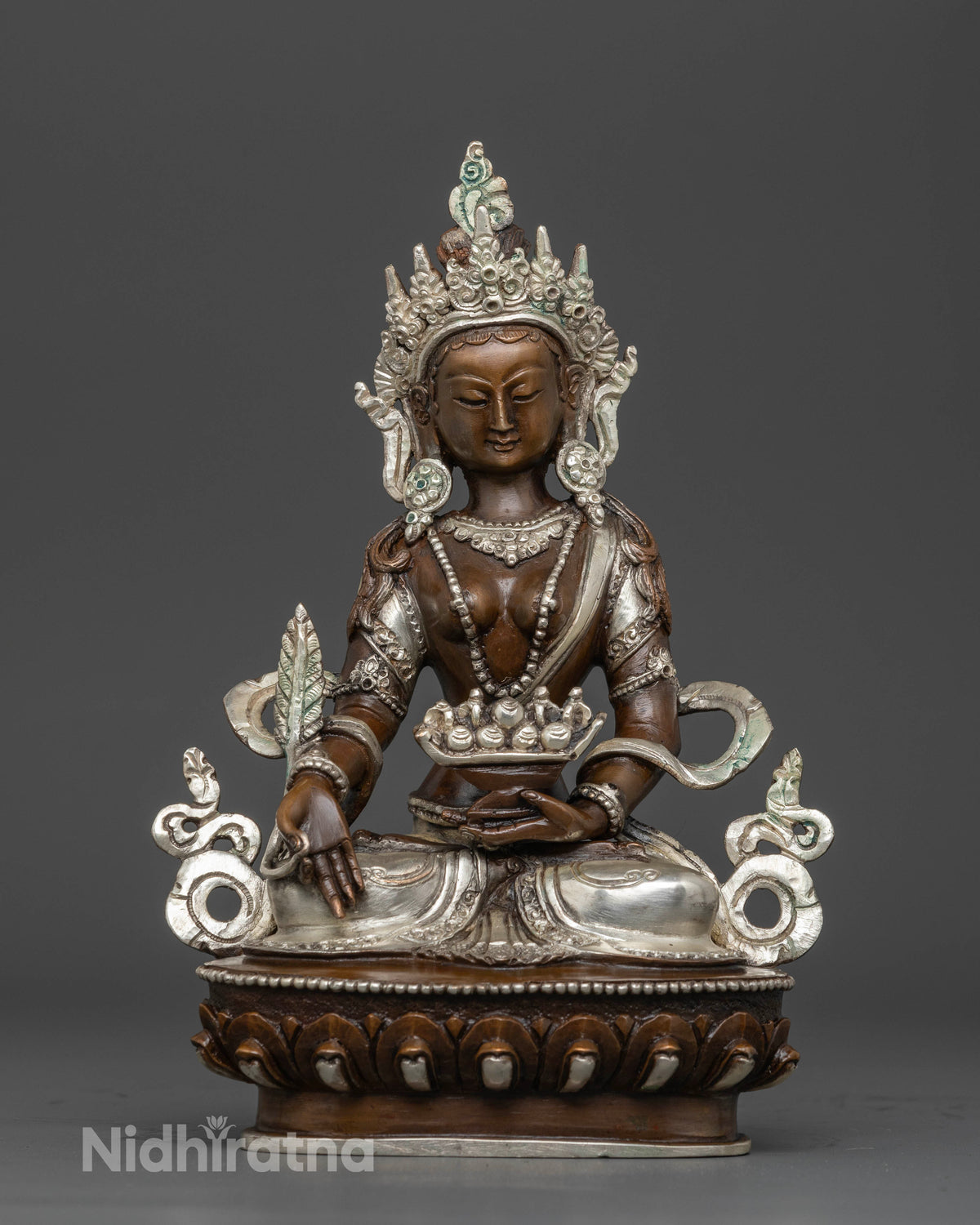 Akasagarbha Bodhisattva statue handcrafted by Newari artisans from Patan, Nepal