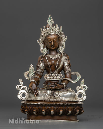 Akasagarbha Bodhisattva statue handcrafted by Newari artisans from Patan, Nepal