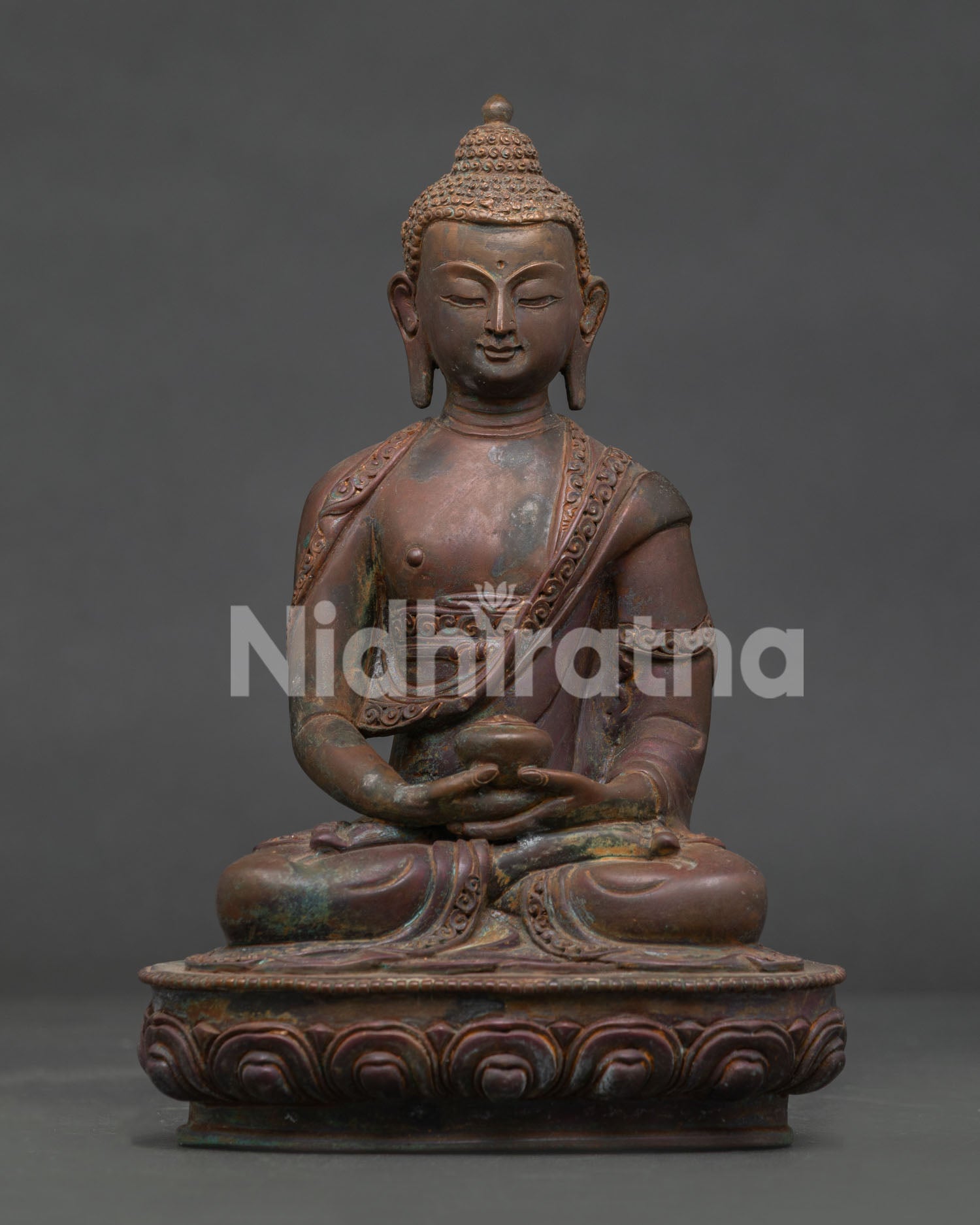 Amitabha Buddha statue handcrafted by Newari artisans from Nepal.