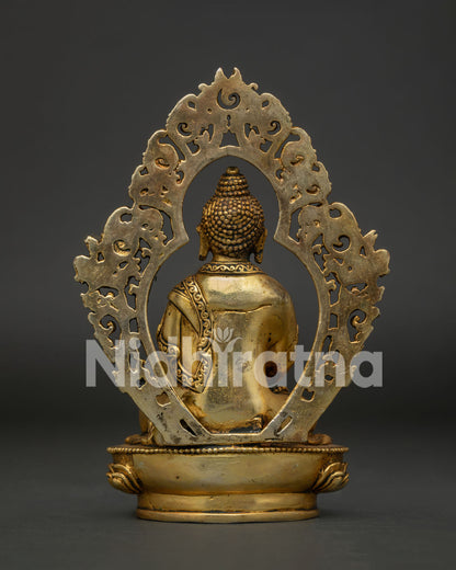 Amitabha Buddha Statue Handcrafted by Newari Artisans Patan Nepal.