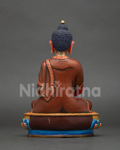 Amitabha Buddha statue pure land buddhist art patan newari craftsmanship.