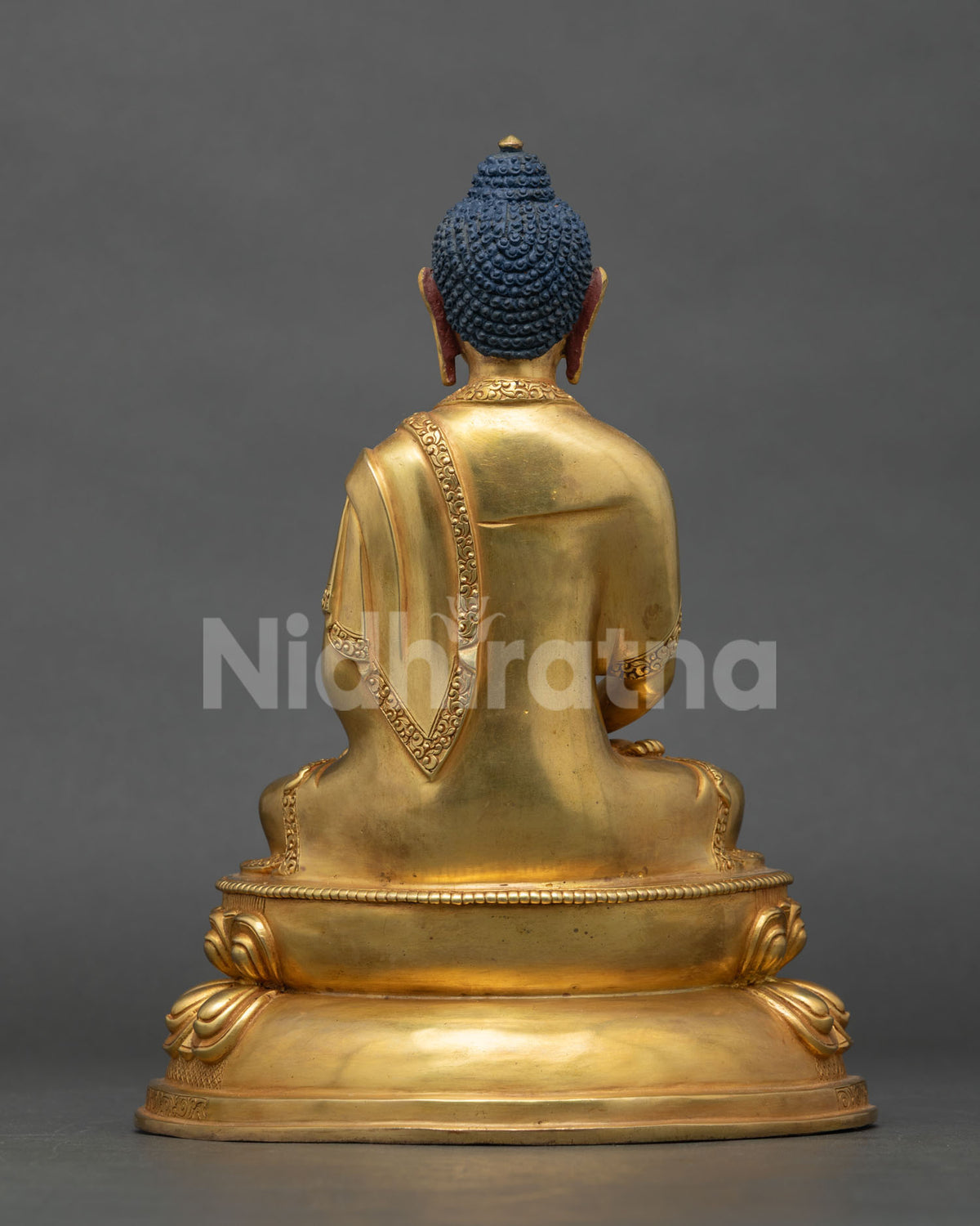Amitabha Buddha statue traditional Newari craftsmanship Sukhavati Pure Land.