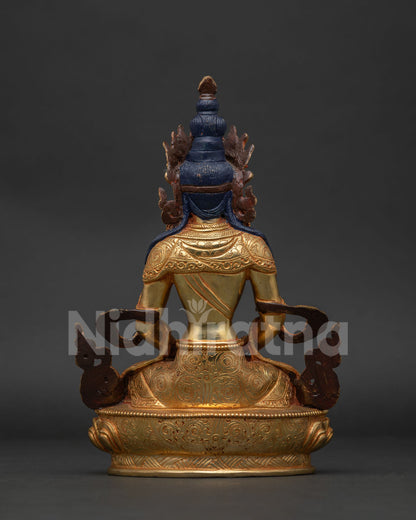 Amitayus Buddha statue for Buddhist altar and meditation practice.