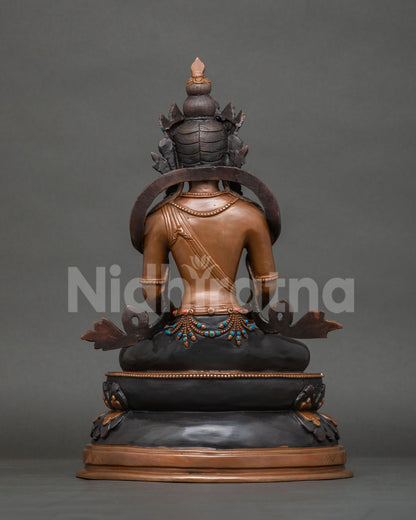 Amitayus Buddha statue handcrafted by Newari artist from Patan Nepal.