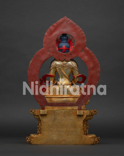 Amitayus Statue in Dhyana Mudra Handcrafted by Newari Artisans Nepal.