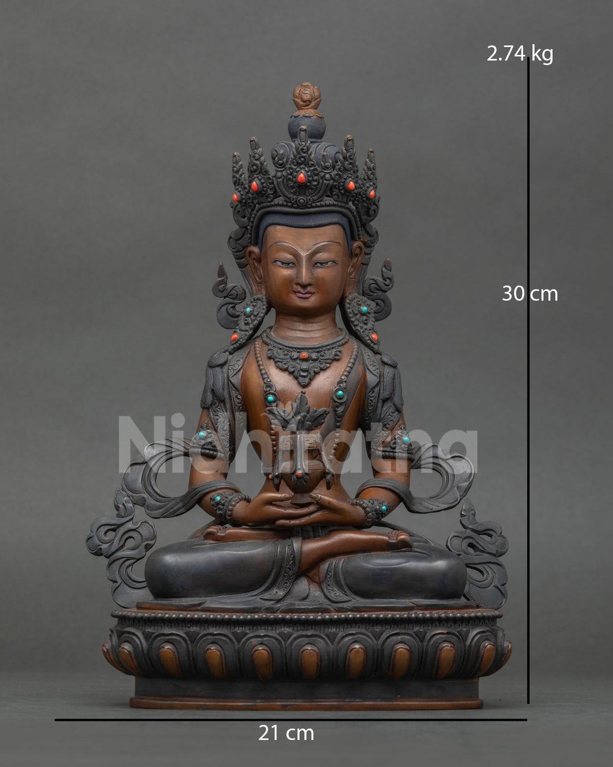 Amitayus Statue of Infinite Life for Buddhist altar and meditation.