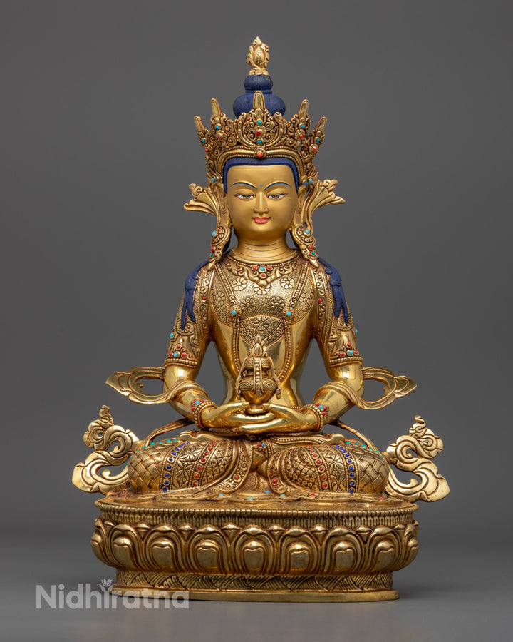 amitayus buddha statue pure gold