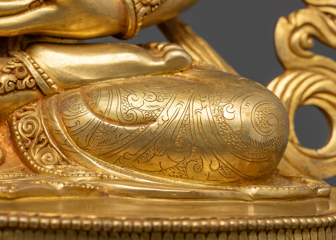 Gold-Plated Amitayus Buddha Statue : Enhance Your Spiritual Space