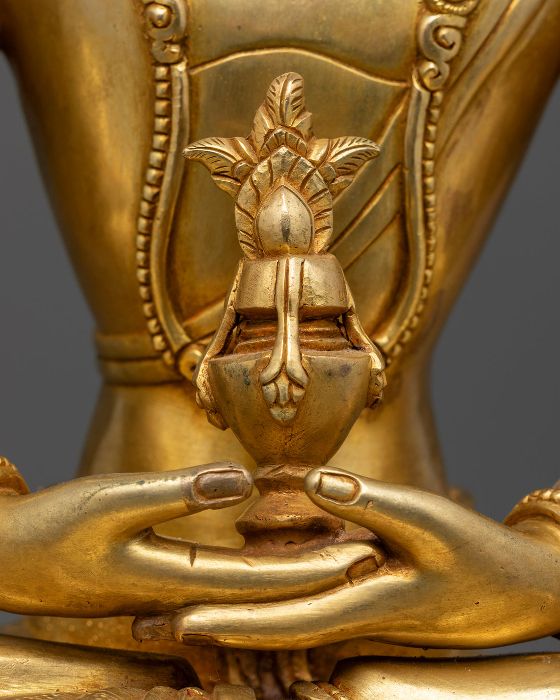 Gold-Plated Amitayus Buddha Statue : Enhance Your Spiritual Space