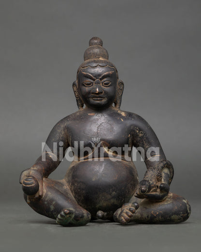 authentic handcrafted oxidized copper dzambhala statue buddhist wealth deity made in nepal