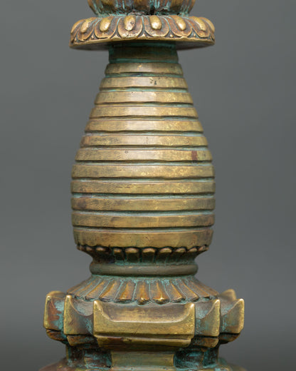 Authentic Kadampa Stupa Handmade by Newari Artisans in Patan, Nepal