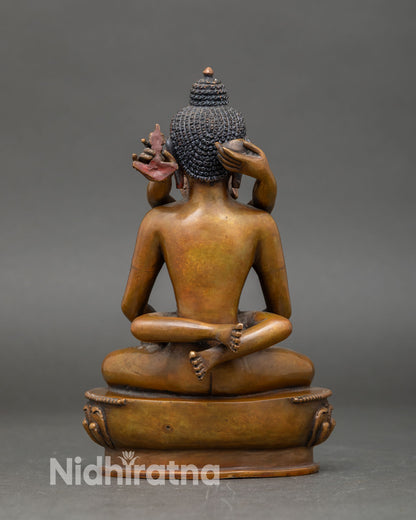 Back view of handmade Samantabhadra Yab-Yum statue primordial awareness Buddha shrine decor tantric Buddhist sculpture Himalayan art