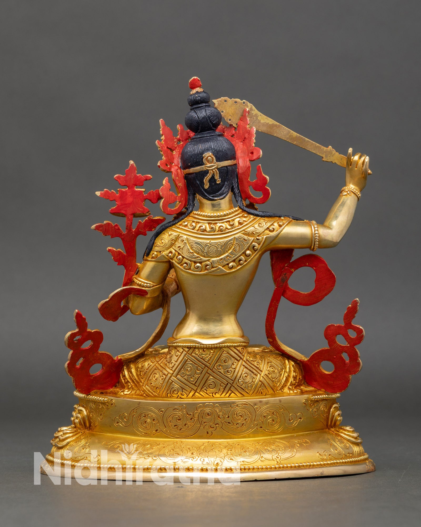 back-view-manjushri-statue-handmade-nepalese-bodhisattva-sacred-decor-meditation