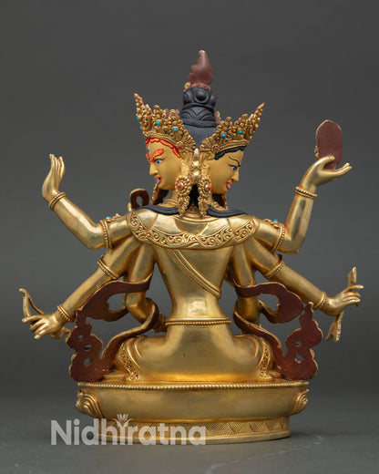 Back view of Namgyalma statue Himalayan Buddhist art crafted with lost wax technique