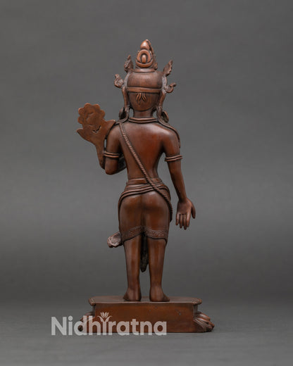 back-view-padmapani-statue-handmade-nepal-copper-buddhist-altar-meditation