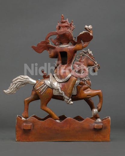 Back view of sacred Achi Chokyi Drolma statue for altar meditation space, Tibetan Buddhist protector goddess, spiritual decor artwork