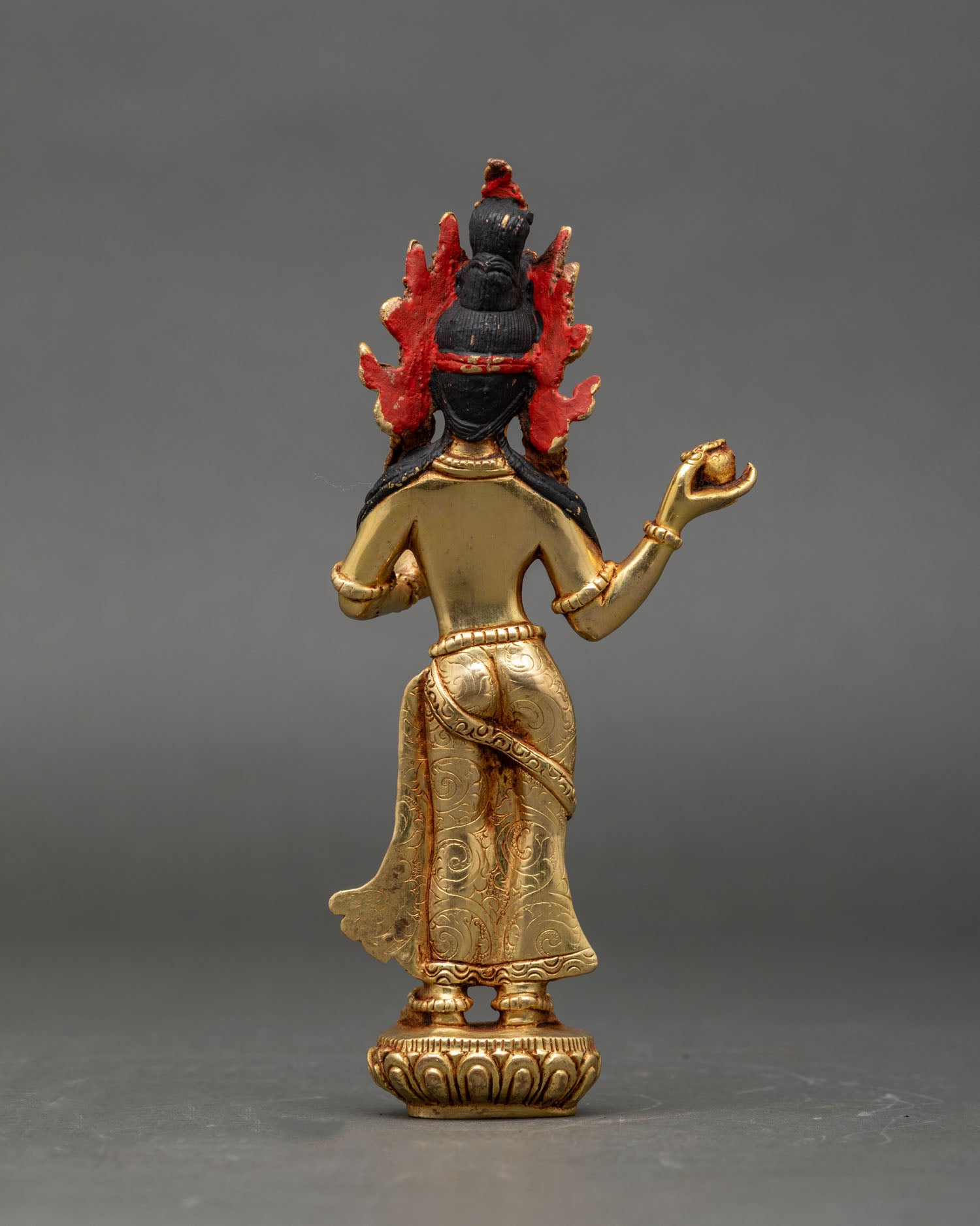 back-view-yeshe-tsogyal-statue-floral-robe-engraved-himalayan-art