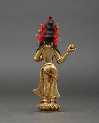 back-view-yeshe-tsogyal-statue-floral-robe-engraved-himalayan-art