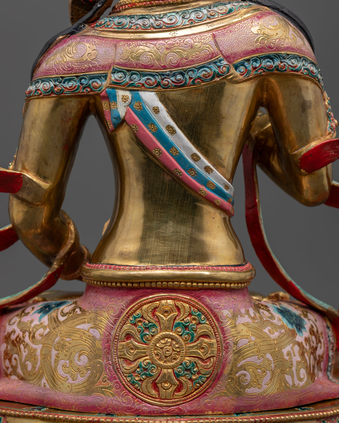 back robe of colorful vajrasattva statue