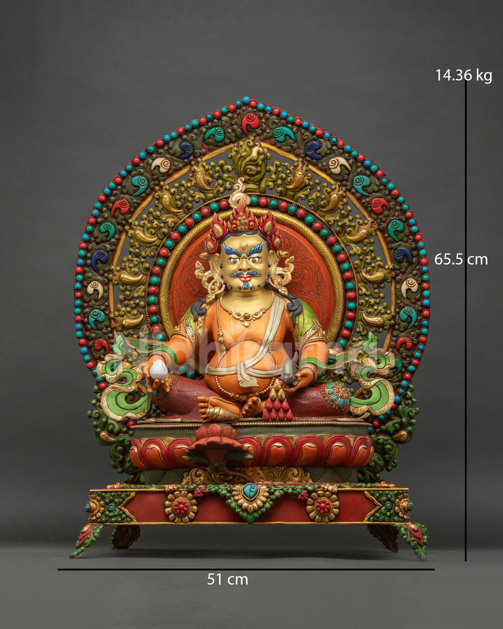 Dzambhala With Throne