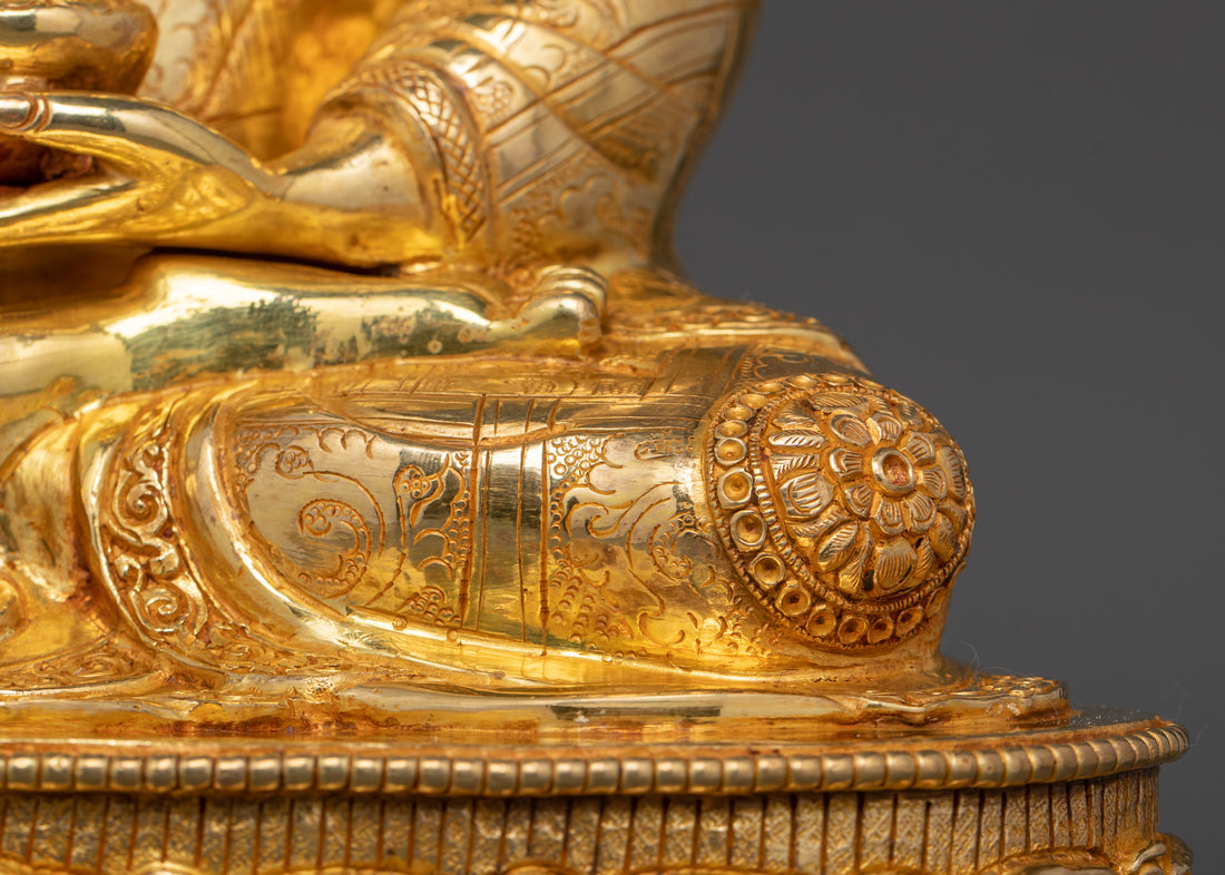 leg part of gold plated buddha statue