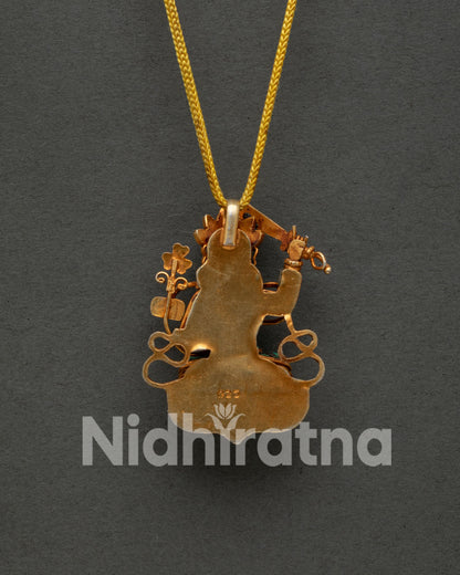 Buddhist Manjushri Locket Featuring Sacred newari Craftsmanship
