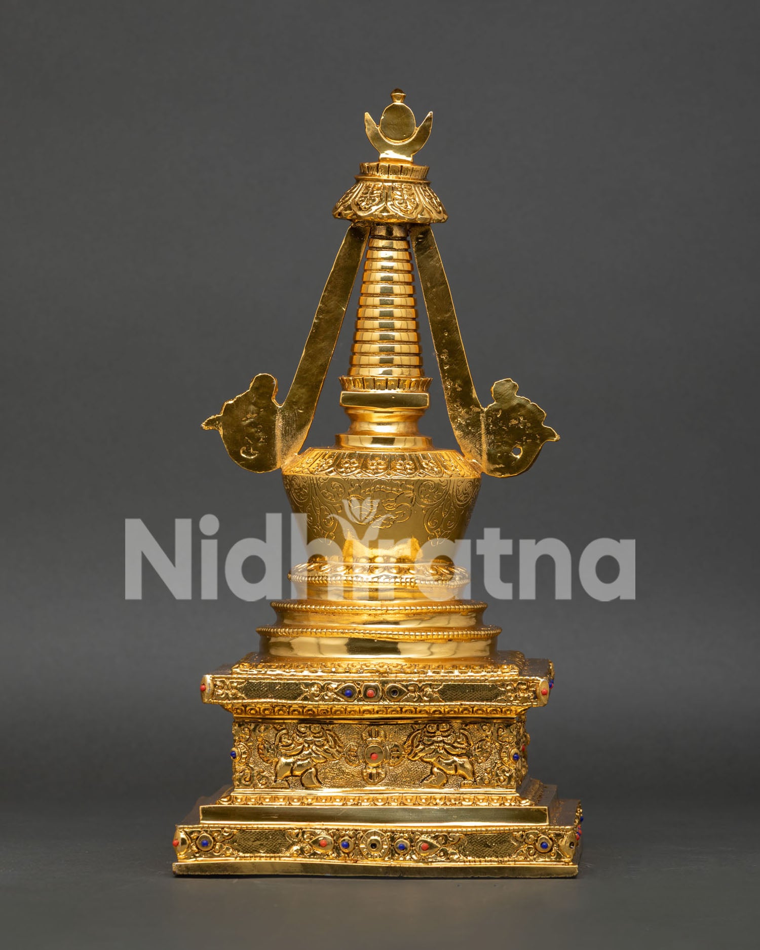 Buddhist Namgyalma Stupa with Sacred Deity for Altar and Meditation