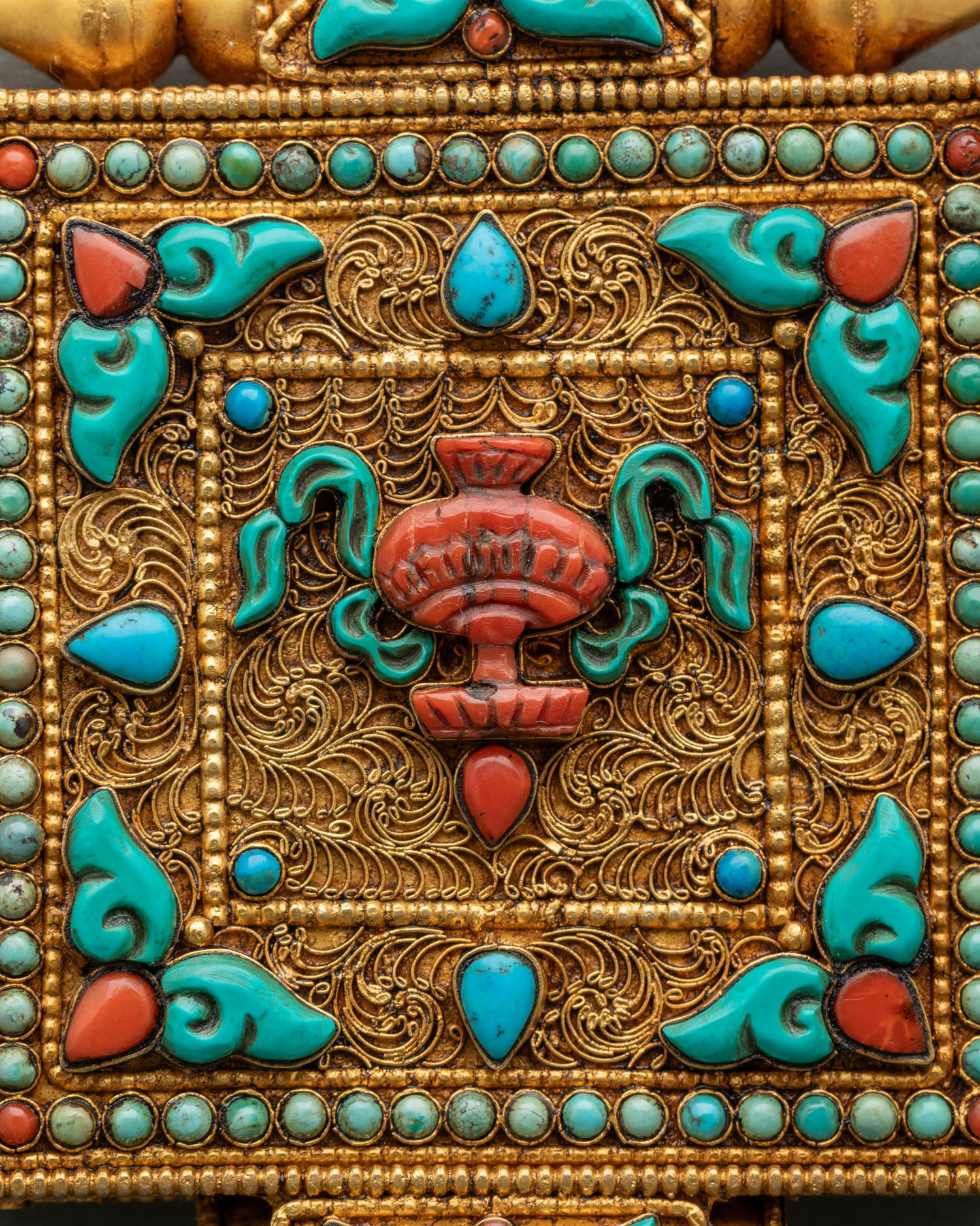 Buddhist Treasure Vase Ghau Mala, handcrafted in Patan, Nepal
