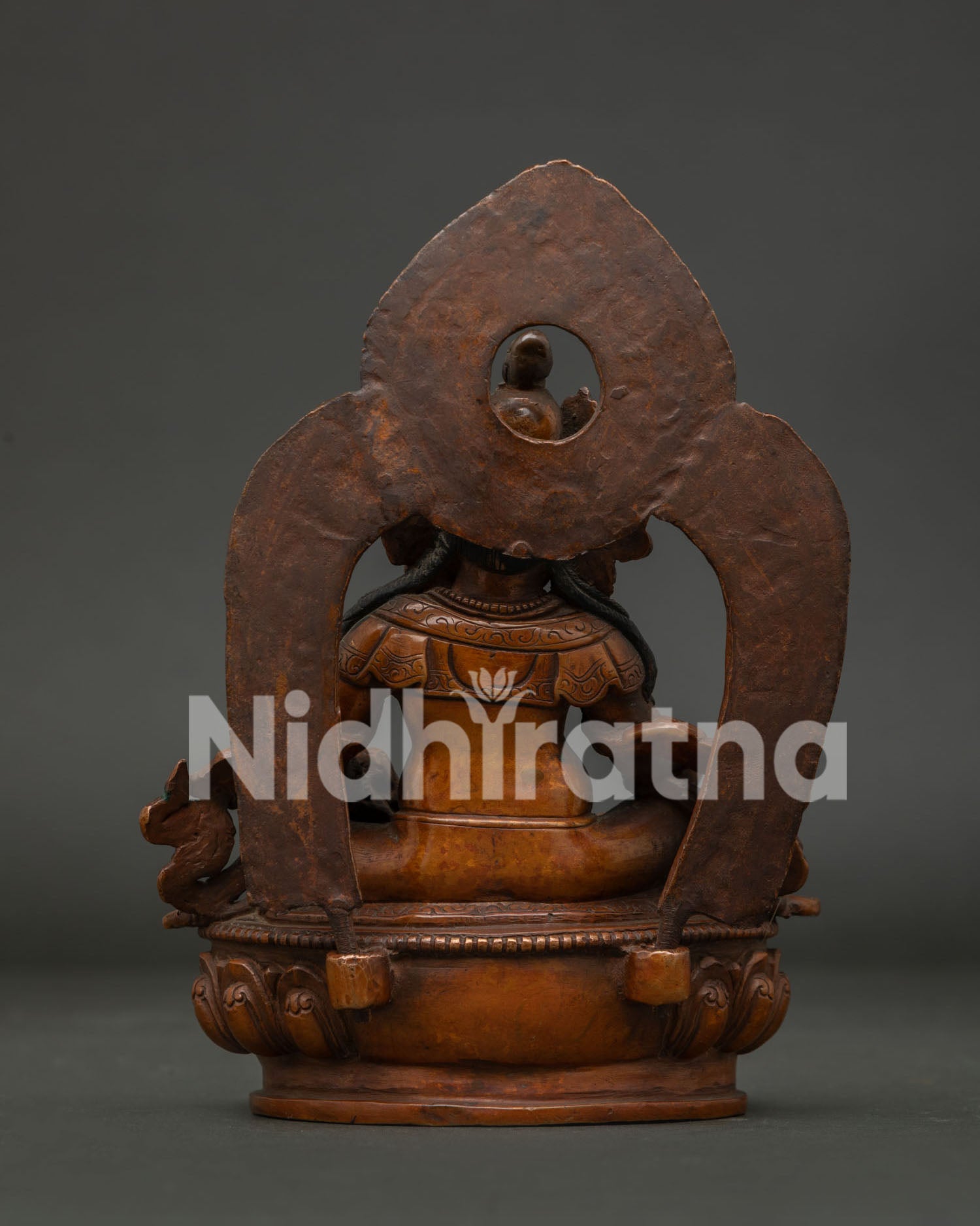 Buddhist Wealth Deity Dzambhala Statue Handcrafted in Patan Nepal.