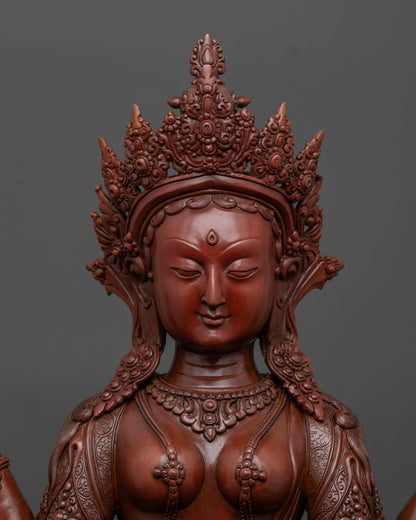 Buddhist wisdom deity statue for meditation altar and spiritual study