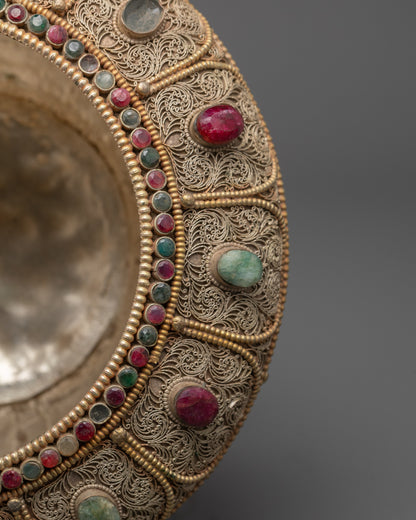 Traditional Buddhist Rice Pot | Spiritual Storage Container