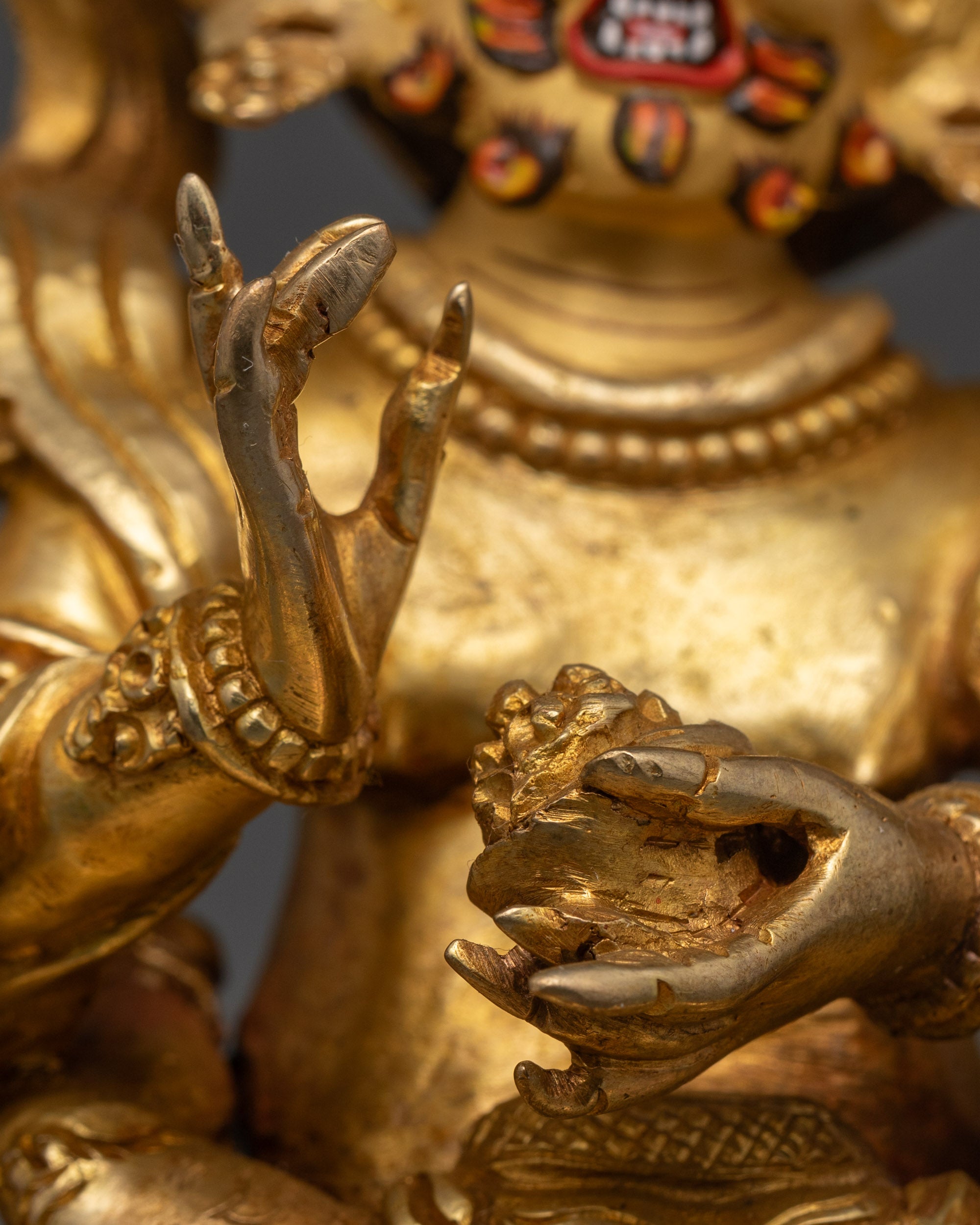 Four Armed Mahakala Statue | Traditional Buddhist Wrathful Deity