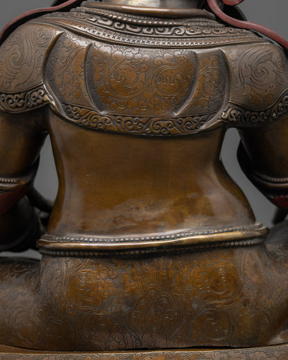 Handcrafted Oxidized Dzambhala Statue | Traditional Tibetan Art