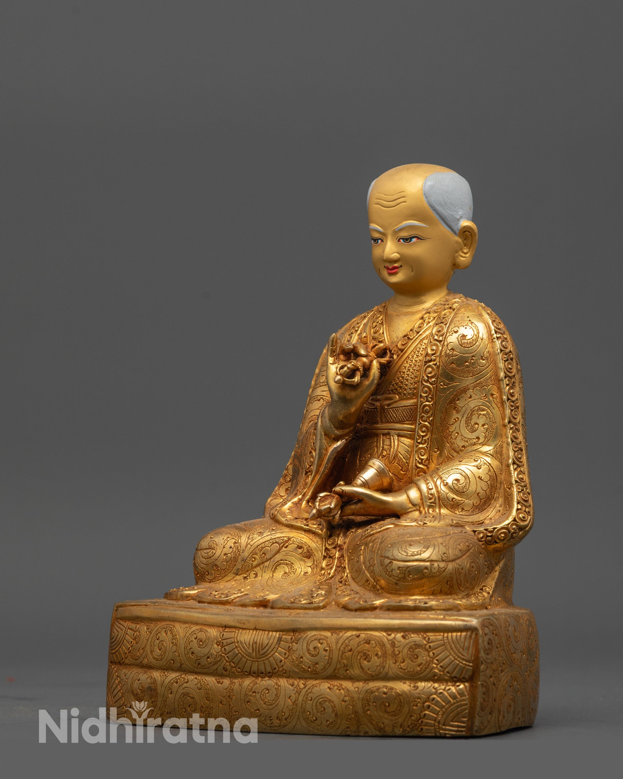 Sakya Master Set Statue | Detailed Handmade Buddhist Craft from Nepal